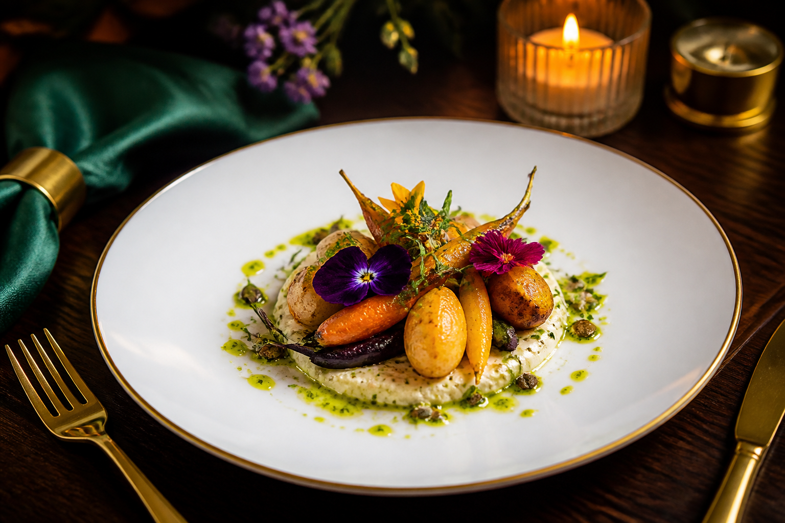 Assiette gastronomique du restaurant Matignon Club